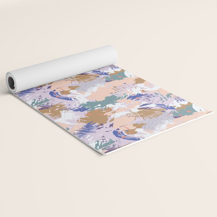 Abstract brush stroke madness Yoga Mat Gallery Image 2