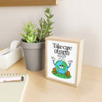 Funny earth planet cartoon mascot character  Mini Art Print Gallery Image 2
