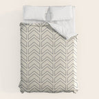 Navy Blue and White Chevron Geometric Pattern Duvet Cover Gallery Image 6