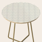 Navy Blue and White Chevron Geometric Pattern Side Table Gallery Image 2
