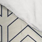 Navy Blue and White Chevron Geometric Pattern Comforter Gallery Image 4