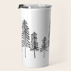 Pine Trees - Black Ink Travel Mug Gallery Image 3