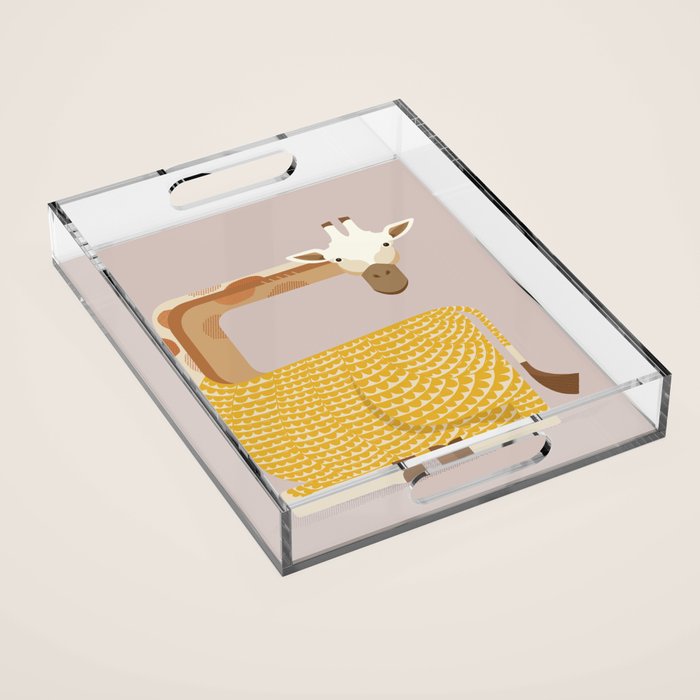Whimsical Giraffe Acrylic Tray Gallery Image 1