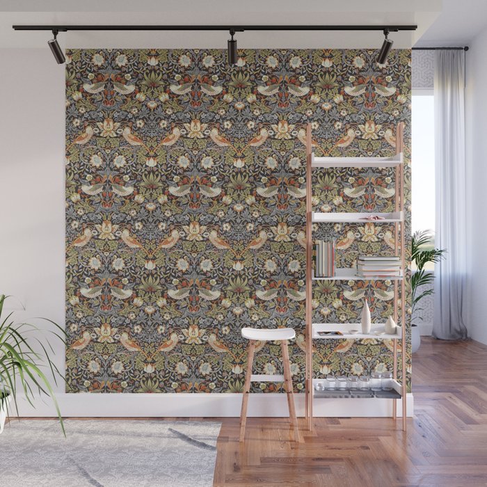William Morris Strawberry Thief  Wall Mural Gallery Image 1