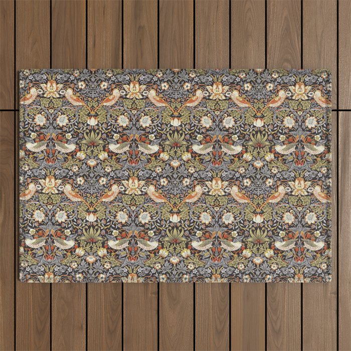 William Morris Strawberry Thief  Outdoor Rug Gallery Image 1