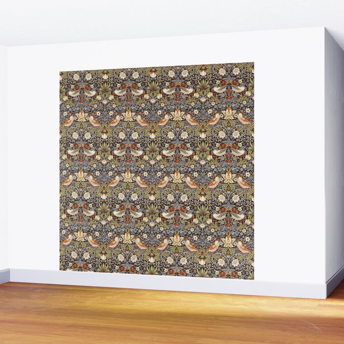 William Morris Strawberry Thief  Wall Mural Gallery Image 2