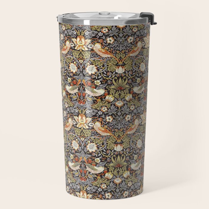 William Morris Strawberry Thief  Travel Mug Gallery Image 2