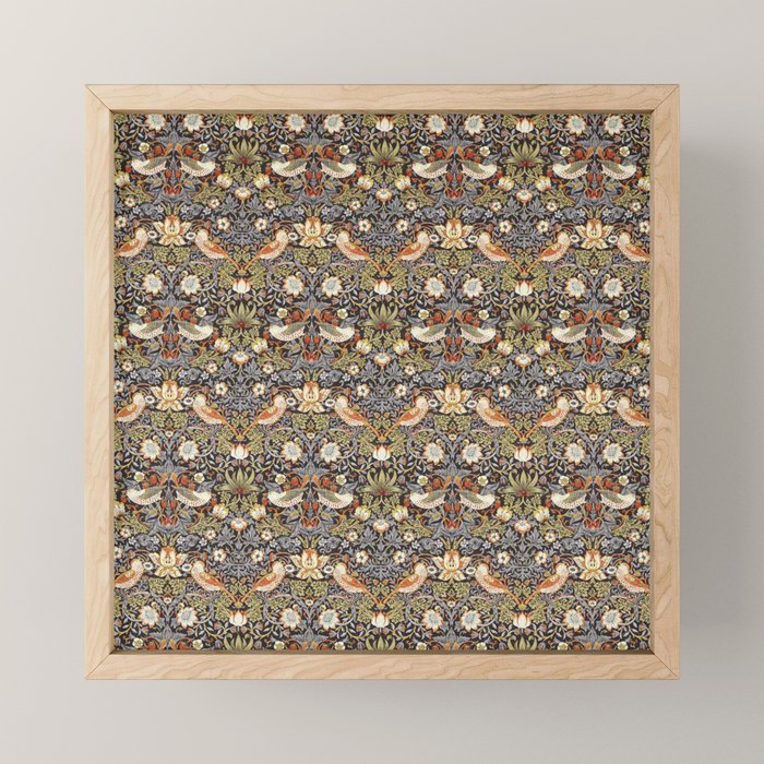 William Morris Strawberry Thief  Mini Art Print Gallery Image 1