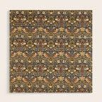 William Morris Strawberry Thief  Wood Wall Art Gallery Image 1