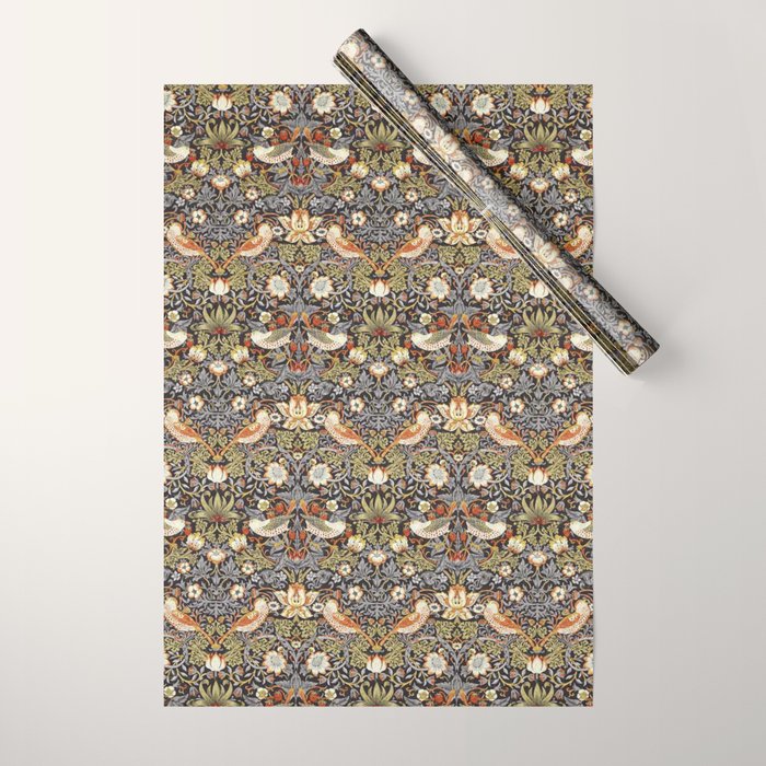 William Morris Strawberry Thief  Wrapping Paper Gallery Image 1