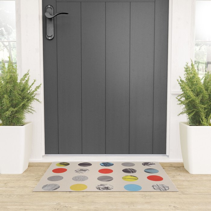 Paper Pattern / Circles Welcome Mat Gallery Image 3