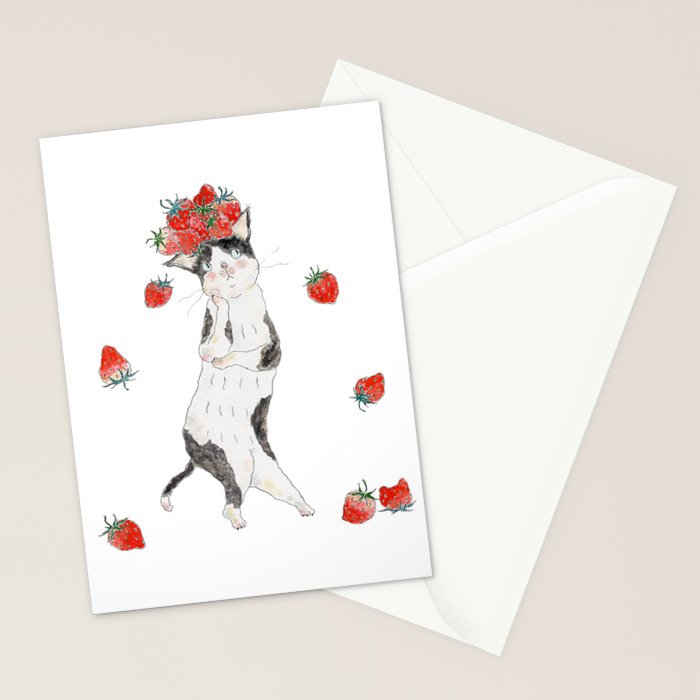 dowasure ichigo nyanco Stationery Card Gallery Image 2