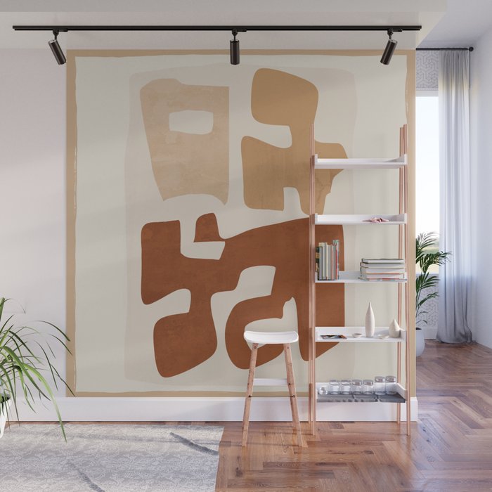 Modern Abstract Shapes 111 Wall Mural Gallery Image 1
