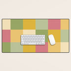 Bold Vintage Checks Pattern - Large XIX Desk Mat Gallery Image 1