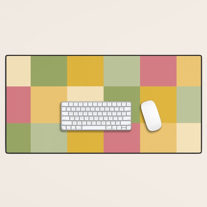 Bold Vintage Checks Pattern - Large XIX Desk Mat Gallery Image 1