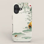 Frog in the swamp  - Vintage Japanese Woodblock Print Art iPhone Case Gallery Image 1