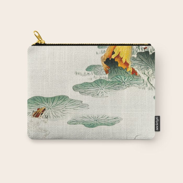Frog in the swamp  - Vintage Japanese Woodblock Print Art Carry All Pouch Gallery Image 1