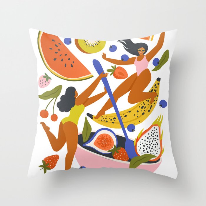 Fruit salad party Throw Pillow Gallery Image 6