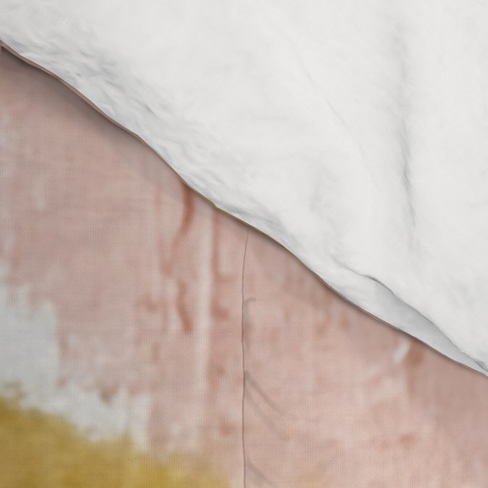 Exhale: a pretty, minimal, acrylic piece in pinks, blues, and gold Comforter Gallery Image 4