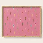 Swimmers in a Sea of Pink Serving Tray Gallery Image 1