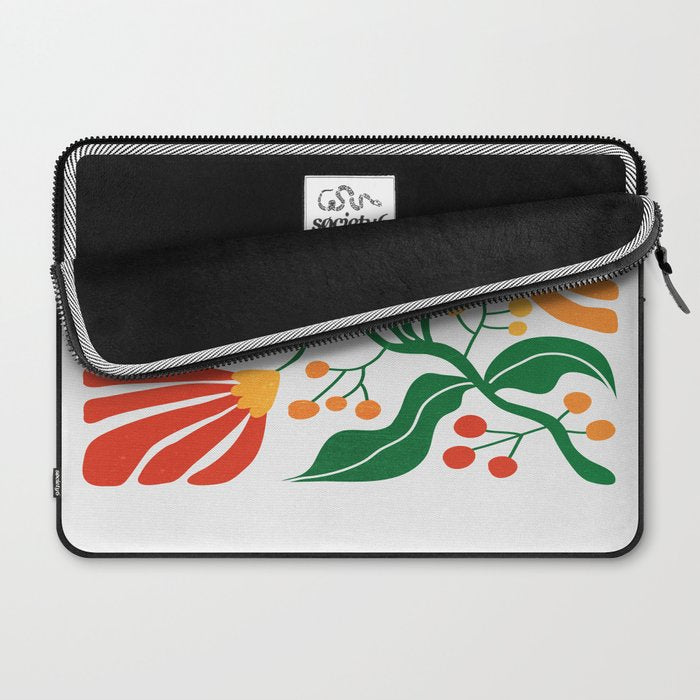 Cinnabar & Supernova: Les Fleurs | Flower Market 03 Laptop Sleeve Gallery Image 2