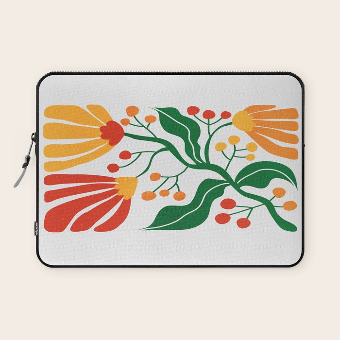 Cinnabar & Supernova: Les Fleurs | Flower Market 03 Laptop Sleeve Gallery Image 1