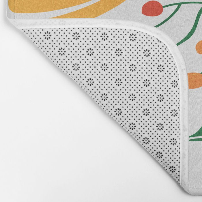 Cinnabar & Supernova: Les Fleurs | Flower Market 03 Bath Mat Gallery Image 2