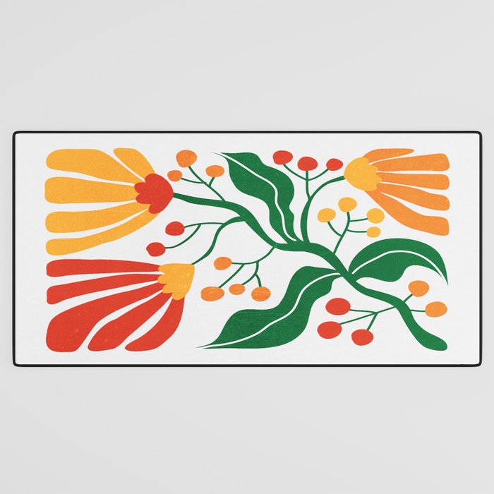 Cinnabar & Supernova: Les Fleurs | Flower Market 03 Desk Mat Gallery Image 3