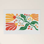 Cinnabar & Supernova: Les Fleurs | Flower Market 03 Welcome Mat Gallery Image 1