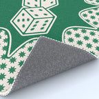 Lucky You Dice in Green and Linen White Rug Gallery Image 4