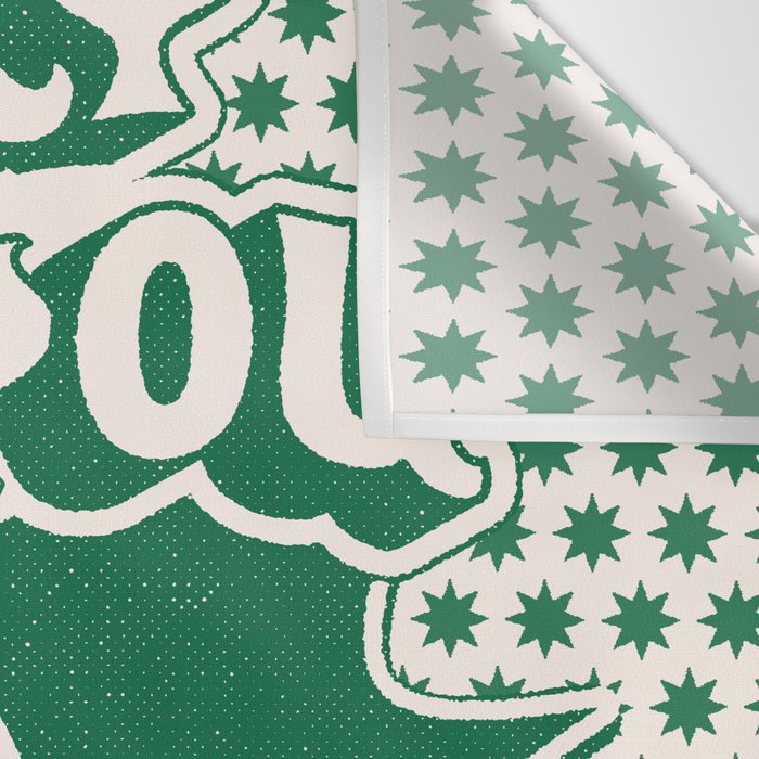 Lucky You Dice in Green and Linen White Wall Tapestry Gallery Image 3
