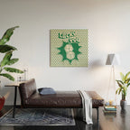 Lucky You Dice in Green and Linen White Wood Wall Art Gallery Image 2