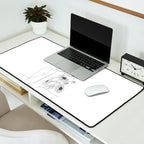 Minimal Line Art Girl with Sunflowers Desk Mat Gallery Image 2