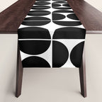 Mid Century Modern Black Square Table Runner Gallery Image 1