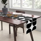 Mid Century Modern Black Square Table Runner Gallery Image 2