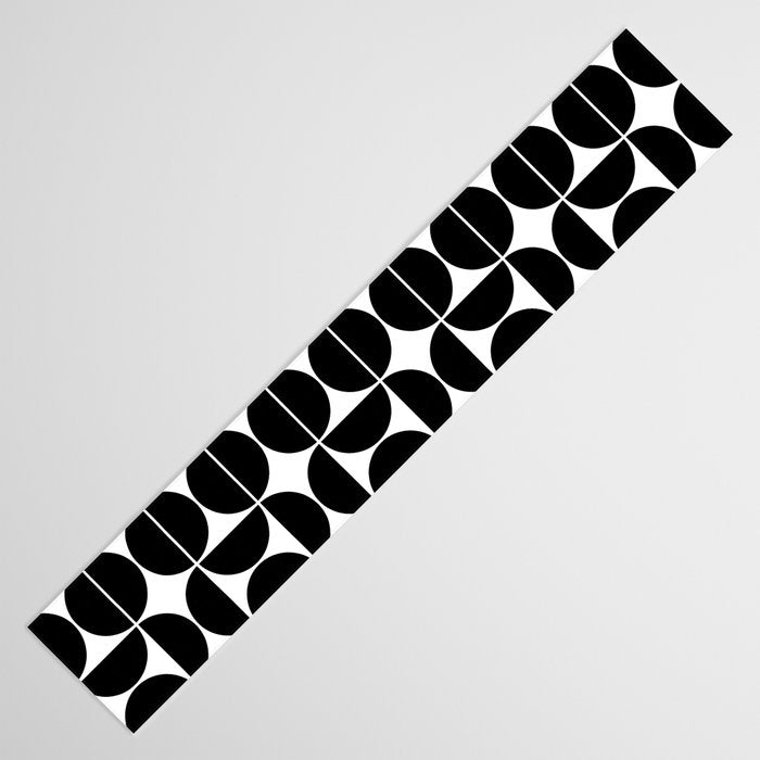 Mid Century Modern Black Square Table Runner Gallery Image 3