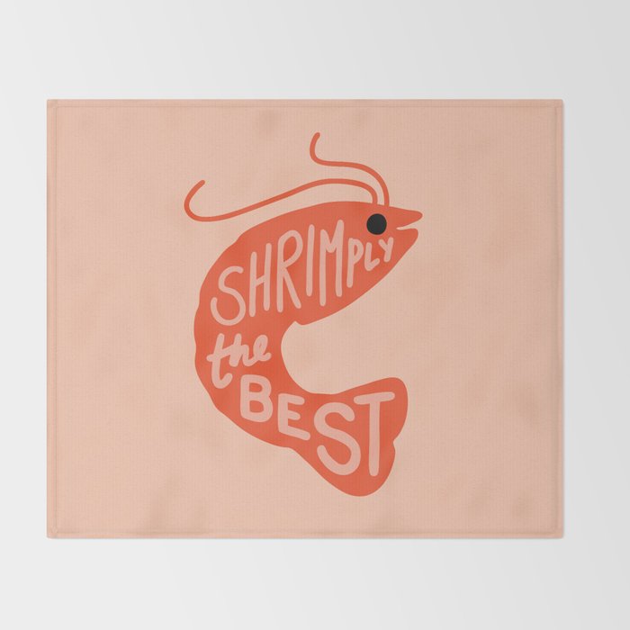 Shrimply the Best Throw Blanket Gallery Image 2