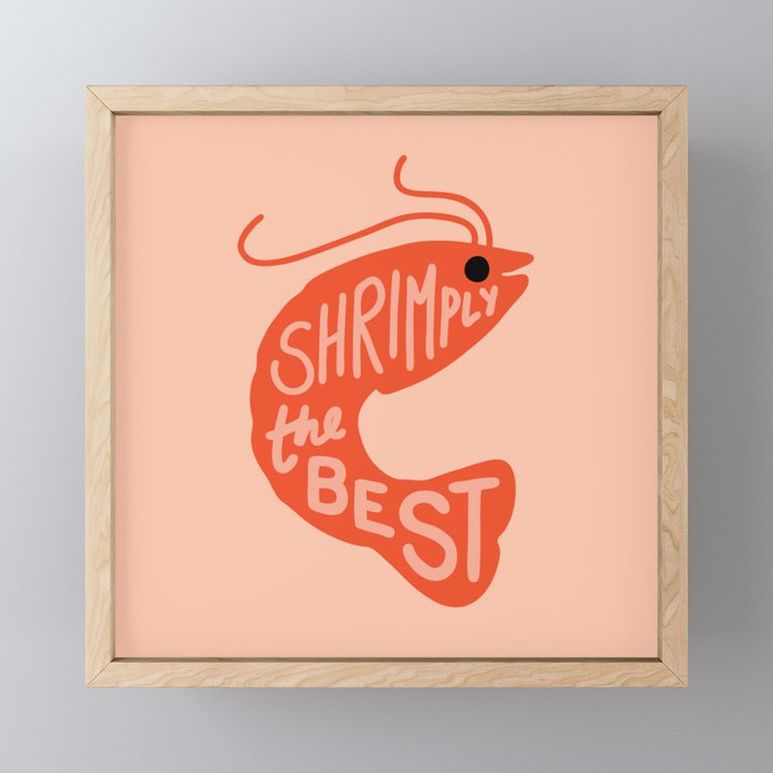 Shrimply the Best Mini Art Print Gallery Image 1