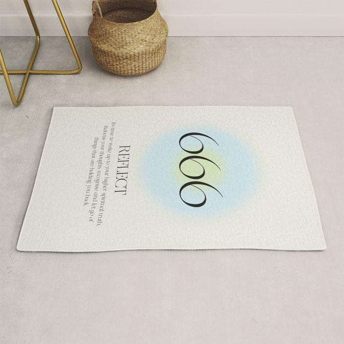 Angel Number 666 | Reflect  Rug Gallery Image 1