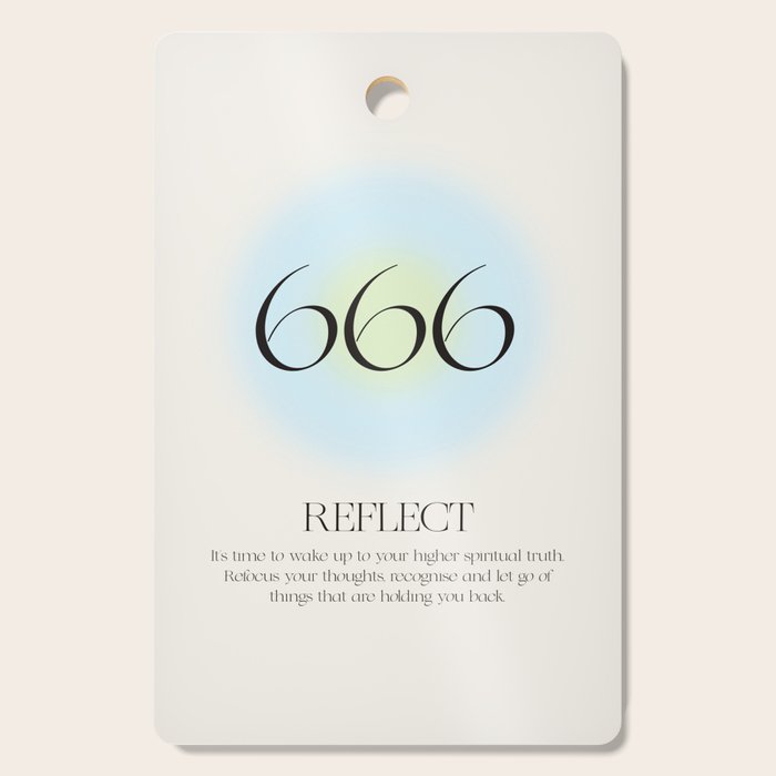 Angel Number 666 | Reflect  Cutting Board Gallery Image 1