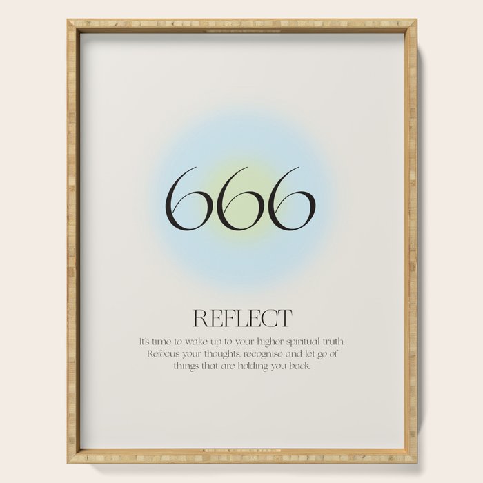 Angel Number 666 | Reflect  Serving Tray Gallery Image 1