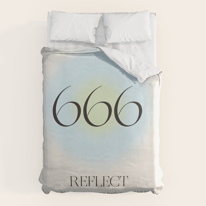 Angel Number 666 | Reflect  Duvet Cover Gallery Image 1