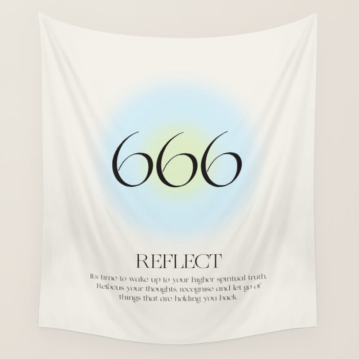 Angel Number 666 | Reflect  Wall Tapestry Gallery Image 4