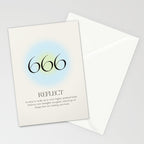 Angel Number 666 | Reflect  Stationery Card Gallery Image 2