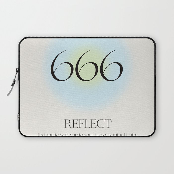 Angel Number 666 | Reflect  Laptop Sleeve Gallery Image 1