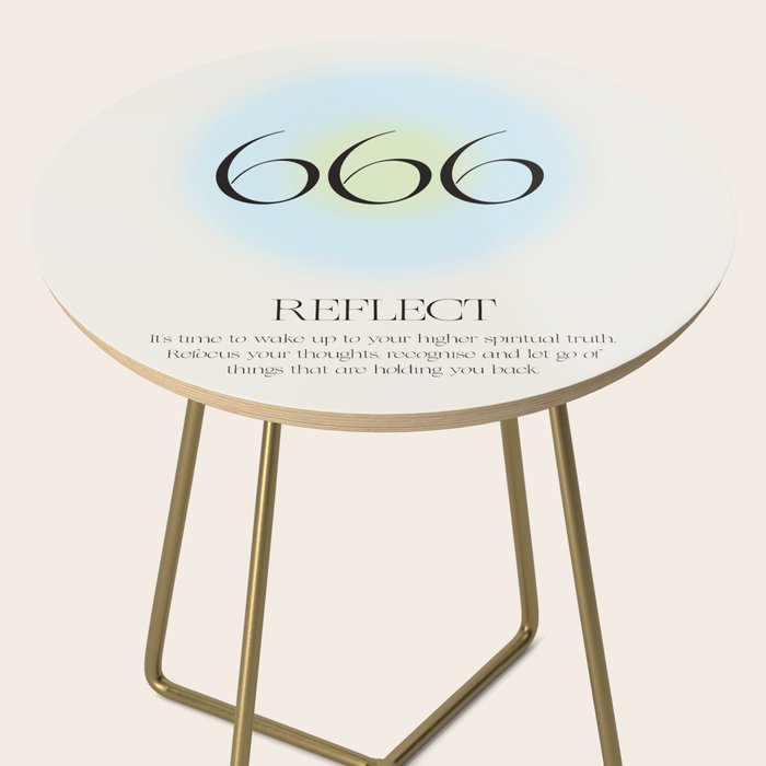 Angel Number 666 | Reflect  Side Table Gallery Image 2