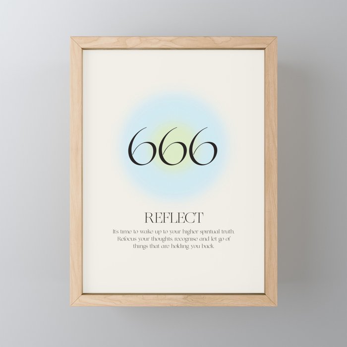 Angel Number 666 | Reflect  Mini Art Print Gallery Image 1