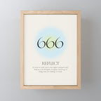 Angel Number 666 | Reflect  Mini Art Print Gallery Image 1