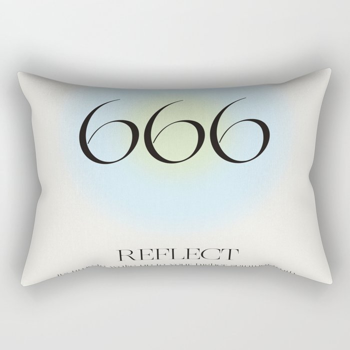 Angel Number 666 | Reflect  Rectangular Pillow Gallery Image 1