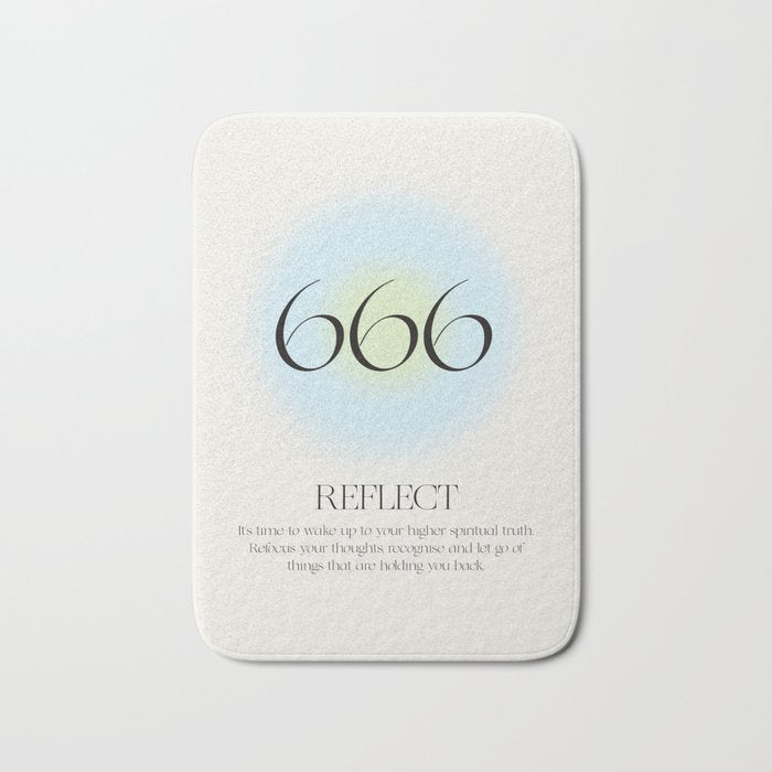 Angel Number 666 | Reflect  Bath Mat Gallery Image 1